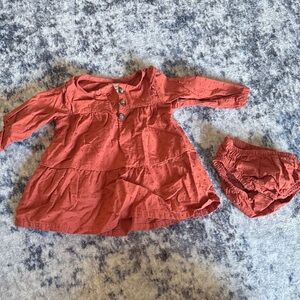 Carter's Terracotta Baby Dress with Buttons